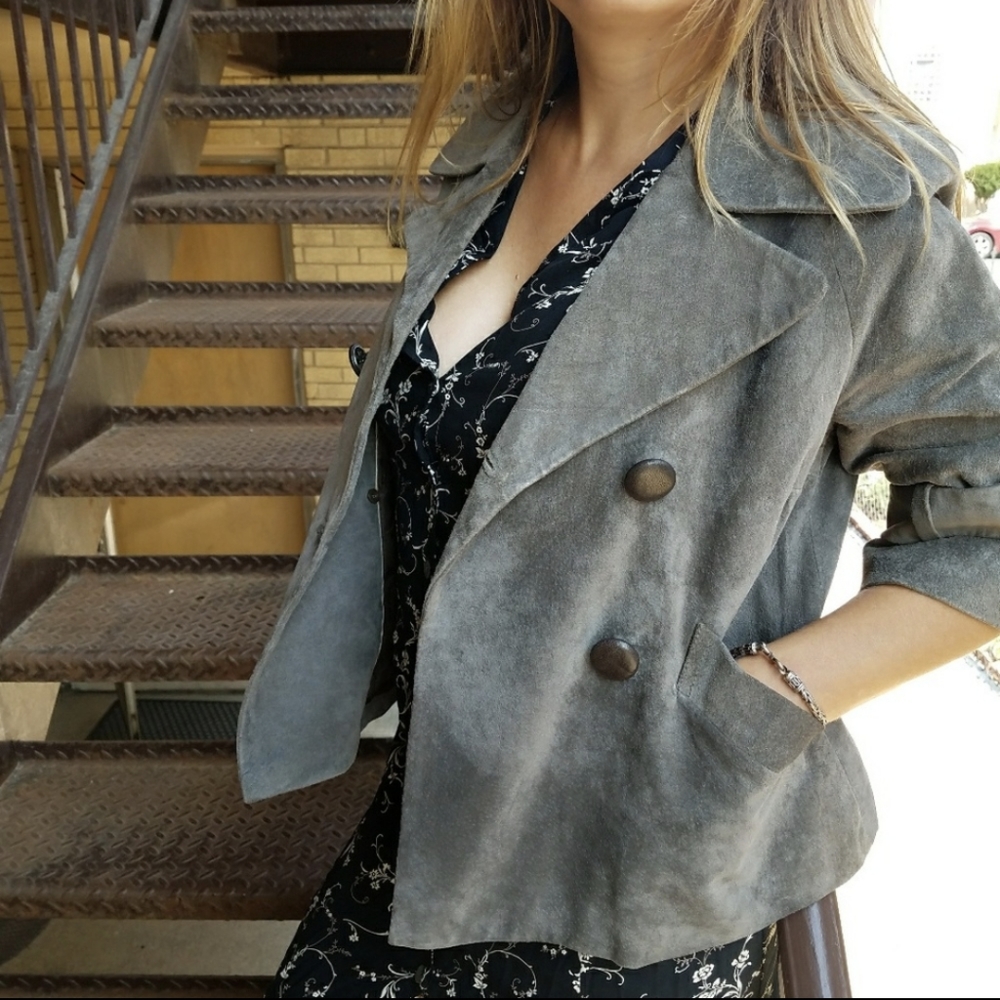 Vintage June Leather + Silk Jacket - Picture 14 of 16